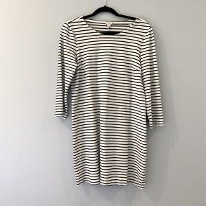 J Crew factory navy stripe dress size medium